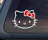 Hello Kitty with RED Bow Car Decal / Sticker