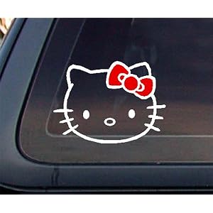 Hello Kitty with RED Bow Car Decal / Sticker