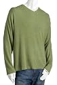 Naturalife Men's Mock Layered V-Neck Sweater, Pesto Heather, XX-Large