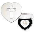Precious Moments First Communion Girl Ivory Mini Heart Music Box / Jewelry Box Plays Jesus Loves Me
