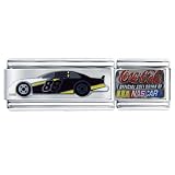 Nascar Car #88 Superlink Licensed Sports Italian Charms Bracelet Link