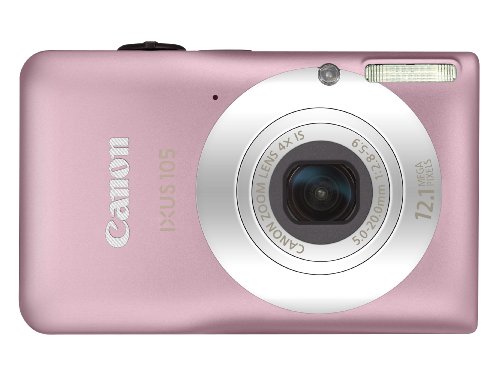 Canon IXUS 105 Digitalkamera (12 Megapixel, 4-fach opt. Zoom, 6.9 cm (2.7 Zoll) Display, bildstabilisiert) pink