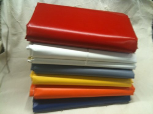 Heavy Duty Waterproof Vinyl Tarp by CCS CHICAGO CANVAS & SUPPLY – Extra Durable Multipurpose Truck Tarp Cover with Rustproof Grommets for Industrial & Commercial Use, Blue, 8 by 10 Feet