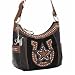 Brown/Black American West Lucky Star Zip-Top Hobo