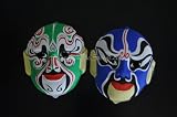 Peking Opera Halloween Mask (Set of 2, Multicolored)