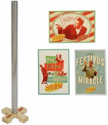 Seinfield Accessories - 20" Festivus Pole w/ 3 Postcards Gift Set