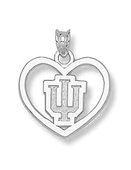 Indiana University "Iu" Heart Pendant Hoosiers Jewelry
