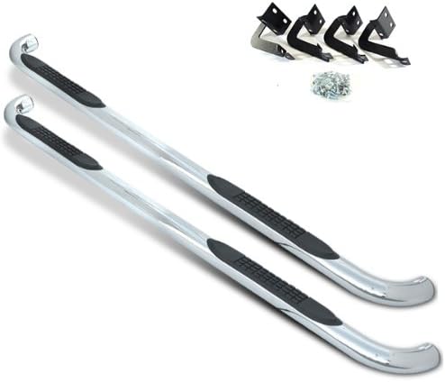 Polished Stainless Side Step Nerf Bars : Ford F150 2004 - 2007 and Linclon Mark LT 2005 - 2006 Super Crew Cab