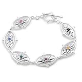 Personalized Family Birthstone Bracelet and Jewelry Box Gift