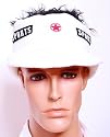 JACK JORDAN, CAP, white, mit schwarzen Haaren