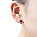 Solid 14K Gold Studs 5mm Round Cubic Zircornia Basket Setting Screwback Stud Earrings, Choice of Colors