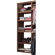 John Louis Home Deluxe Adjustable Tower Shelves Kit - Red Mahogany