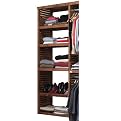 John Louis Home Deluxe Adjustable Tower Shelves Kit - Red Mahogany