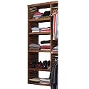 John Louis Home Deluxe Adjustable Tower Shelves Kit - Red Mahogany