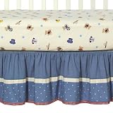 Embroidered Lil Bear Sport Dust Ruffle