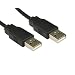1.8M USB 2.0 Data Cable A Male to A Male - Black
