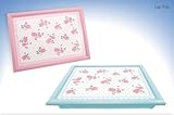 Tv Lap Tray with Soft Bean Bag Base Emily Mills "Pink and White Roses"