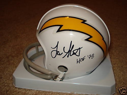 LANCE ALWORTH SIGNED AUTOGRAPHED SAN DIEGO CHARGERS MINI HELMET W/ HOLOGRAM + COA