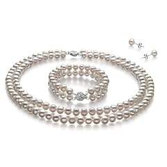 PearlsOnly Juliane Wei� 6-7mm A S��wasser Perle Set