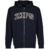 NCAA Akron Zips Arch Applique Full Zip Hoodie - Navy Blue