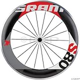 SRAM S80 700C FR Clincher (Black with Red Decals, 80mm)