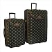Fleur De Lis 2 Piece Luggage Set in Black
