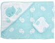 Baby Hooded Towel and Washcloth Set - Whale (Blue)