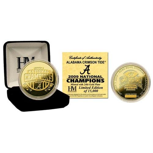 Alabama Crimson Tide 24KT Gold BCS National Champions Commemorative Coin