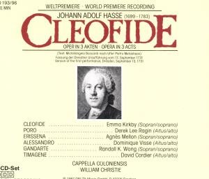 Hasse: Cleofide / Christie, Capella Coloniensis
