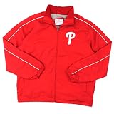 MLB Men's Philadelphia Phillies Baseball Full Zip Jacket (Red, Large)