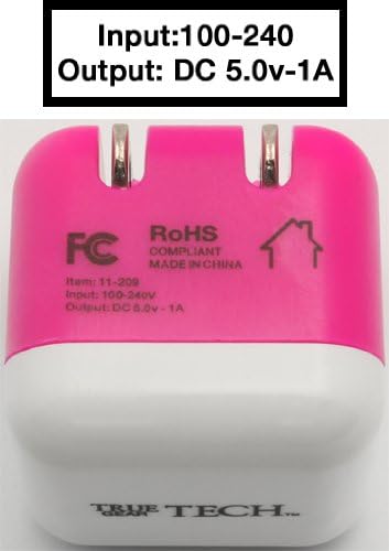 True Gear Tech 1 Amp Compact Cube USB Wall Charger (Pink)