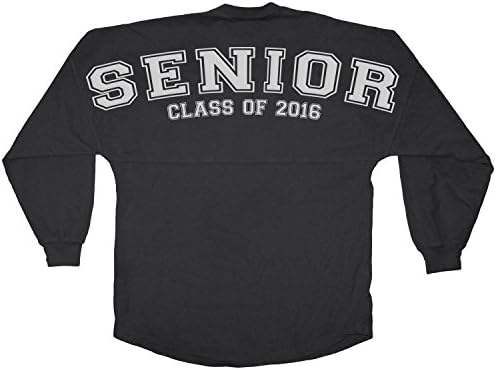 Senior - Class Of 2016 - Classic Crew Neck Spirit Jersey® Granite-MED-front-print-Yes-Class Of 2016-Left Chest