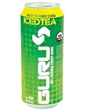 Guru Iced Tea Energy Drink, 100% Natural, Green Tea Honey Lemon, 16-Ounce Cans (Pack of 12)