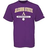 Russell Alcorn State Braves Purple Basketball T-shirt
