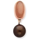 14k Rose Gold With Moonstone and Lt Brown Pearl Pendant