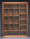 Wood Wall Collector Curio Cabinet with Glass Door