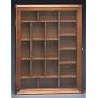 Wood Wall Collector Cabinet Miniature Figures Dolls Glass Door