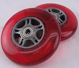 Skate Scooter Replacement RED Wheel Set - Liquid Metal