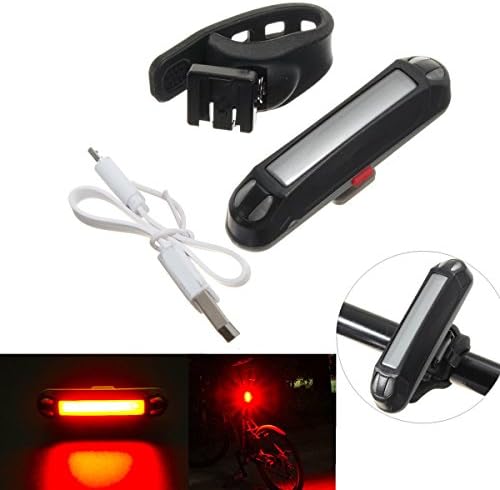 LED USB Rechargeable Head Light Flash Bicycle Bike Rear Tail Safety Lamp 3 Mode