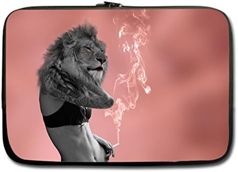 customartsdiy Sexy Tiger Women Printed Twin Sides 17" Sleeve for Macbook Pro