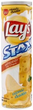 Lays Stax Extra Cheese 100g. (3.51 Oz)x 3 Packs Form Thailand