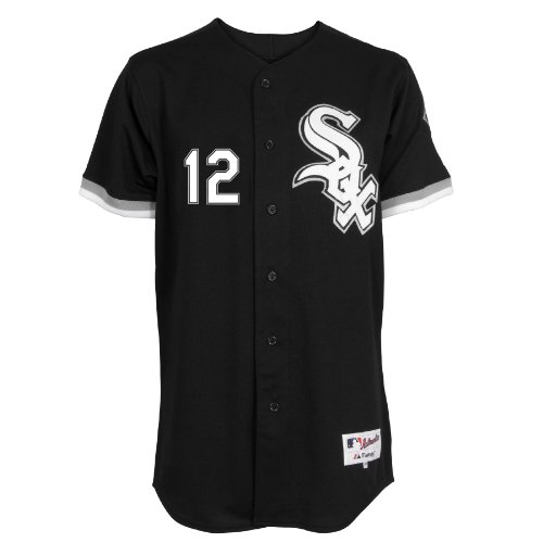 MLB Men's Chicago White Sox A.J. Pierzynski Six Button Authentic Alternate Jersey (Black, 44/Large)