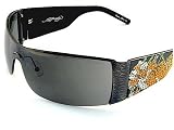 Ed Hardy - New Authentic Ed Hardy EHS009 EHS-009 Black Swarovsky Sunglasses