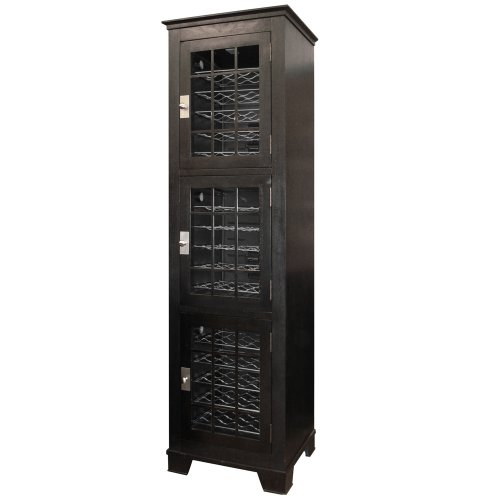 Vinotemp VTPORTOFINO3D Hamilton 60Bottle 3Door WineCellar Tower