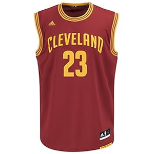 Lebron James Youth Cleveland Cavaliers Wine Replica Basketball Jersey by Adidas (XL=18-20)