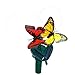 HQRP Pair of Solar Powered Flying Fluttering Butterflies Yellow Monarch and Red Swallowtail for Garden Plants Flowers plus HQRP UV Chain/UV Health Meter