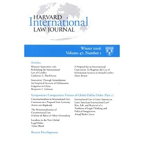 Click here to buy Harvard International Law Journal.