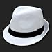 Search : White & Black Basic Woven Fedora Hat Hats Size Large/XL