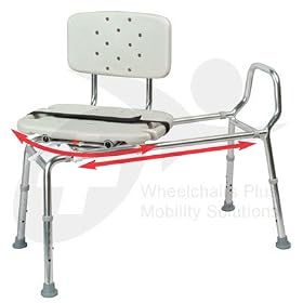 NEW Eagle 37662 Swivel Seat Sliding Bath Transfer Bench