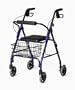 Medline Deluxe Folding Rollator Walker, Blue